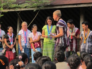 Next, all the teachers were asked to come up to recieve a picture of all the students.