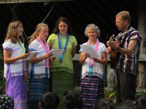 And here is Thara Joko's family and Heidi singing a special song, "May The Lord Find Us Faithful".