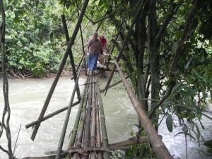 On our way back to home base village.