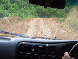 This happens to be the rainy season, so the rivers are flooded and the dirt roads are very muddy with deep ruts. We were in 4-wheel drive the whole way! So the adventure has begun.