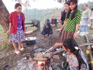 Cooking wonderful Karen curry.