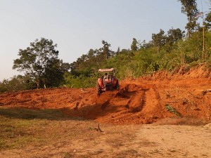 And now we are very excited to tell you that we are now leveling the area for the girl's dorm! The girl's dorm complex is going to look just like the boy's dorm complex. We are so thankful to God that He provided us with a generous donor to build these dorms!