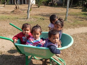 Here is a cute sampling of some of our children who will be living in this home. Right now they are enjoying their home on wheels!