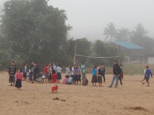 While the rest of the students and teachers played different games. Some here are playing volley ball and tag.